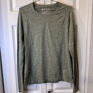 Figs Seamless Olive Green Heathered Scrub Top